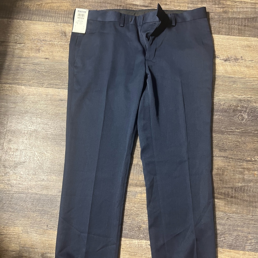 Kenneth Cole Reaction Mens Blue Slim Fit Pants